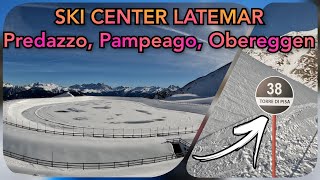 🇮🇹 Ski Center Latemar and black slope 38 Predazzo Pampeago Obereggen [upl. by Lankton]