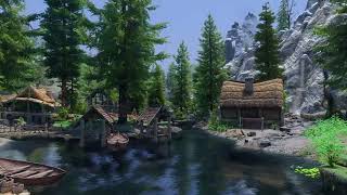 Skyrim Serenity Peaceful Riverwood Nature Sounds for Relaxation [upl. by Layne725]