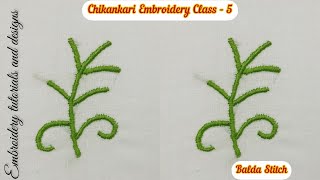 Chikankari Embroidery Class 5 How to do Balda Stitch chikankari baldastitch couching [upl. by Ynohtna]