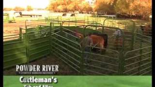 Powder River Cattlemans Tub amp Alley  LivestockShedcom [upl. by Nevetse]