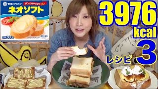 【MUKBANG】 Using NeopanRecipe To make quotIwate Gunma amp Kanagawaquot Prefectures dishes 2 Loaf 3976Kcal [upl. by Kistner112]