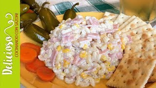 Ensalada de Coditos con Jamon Fácil y Económica  DELICIOSO [upl. by Eelam926]