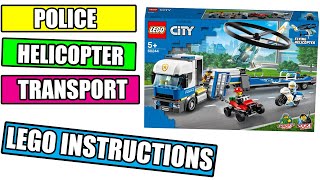 LEGO Police Helicopter Transport INSTRUCTIONS  LEGO CITY 2020  LEGO SET 60244 [upl. by Ris247]