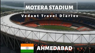 Motera Stadium Drone View  Vedant Travel Diaries [upl. by Kcirdet281]