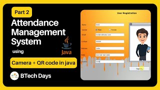 2 Attendance Management System using Camera QR Code in Java  User Registration Mysql Netbeans [upl. by Aehsa]