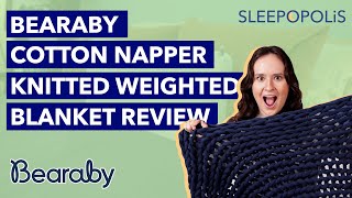 Bearaby Weighted Blanket Review  Reviewing the Cotton Napper Blanket [upl. by Sibby]