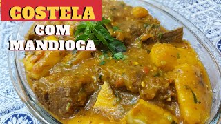 COSTELA COM MANDIOCA NA PANELA DE PRESSÃO  VACA ATOLADA  RECEITA FÁCIL  DELICIOSA [upl. by Felipa]