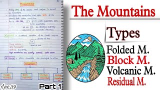 MountainsTypes Folded Block Bolcanic Residual MountainsWorld Geography  Lec39 [upl. by Emmalynn]