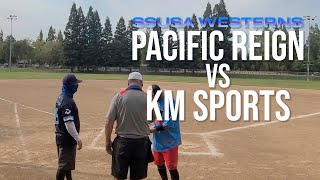 SSUSA Westerns  8224  GAME 2  Roseville CA  Pacific Reign vs KM Sports [upl. by Garbers]