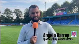 Tamworth FC post match interview with Angelo Harrop [upl. by Carrissa552]