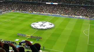 Real Madrid vs PSG himno Champions League [upl. by Adnamal]