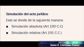 🔳LA NULIDAD ANULABILIDAD Y SIMULACIÓN DEL ACTO JURÍDICO 💻PERÚ 2020 [upl. by Yemrej550]