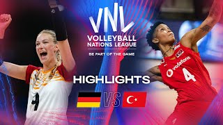 🇩🇪 GER vs 🇹🇷 TUR  Highlights  Week 2  Womens VNL 2024 [upl. by Mariande]