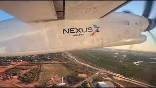 Broome International Airport Western Australia Nexus Airlines DHC Dash8 Q400 Takeoff [upl. by Aronid]