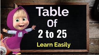 Learn Multiplication Table of 2 to 25 Table 2 to 25 2 se 25 ka pahada Maths Table [upl. by Lanny]