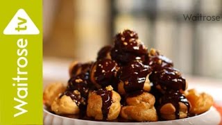 Hazelnut and Chocolate Profiteroles  Waitrose [upl. by Enilra]