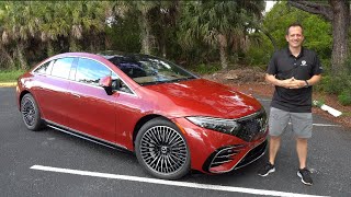 Is the 2024 Mercedes Benz EQS 450 a BETTER luxury sedan than a Lucid Air [upl. by Nomzed]