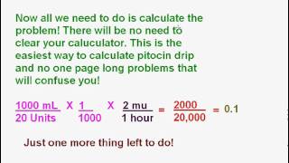 How to Calculate Pitocin Drips [upl. by Drawe]