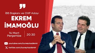 EKREM İMAMOĞLU CANLI YAYINDA CÜNEYT ÖZDEMİRİN SORULARINI YANITLIYOR [upl. by Orsa]