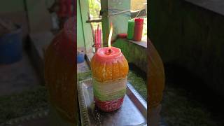 Home made mixd colour candle shorts bottle candle making [upl. by Hooper944]