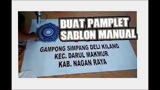 SABLON  CARA BUAT PLANG NAMA KANTOR TEKNIK SABLON MANUAL [upl. by Peugia]