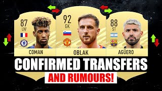 FIFA 21  NEW CONFIRMED TRANSFERS amp RUMOURS  FT AGUERO COMAN OBLAK etc [upl. by Ro]