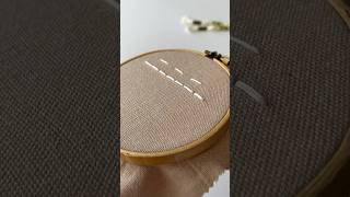 ASMR  Basic Embroidery Stitches  Beginner Embroidery  Back Stitch Tutorial youtubeshorts shorts [upl. by Clarette]