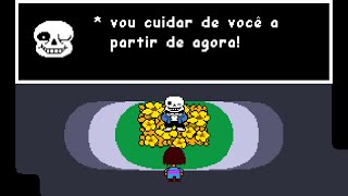 Undertale mas Sans é aliado de Frisk [upl. by Hannavas]