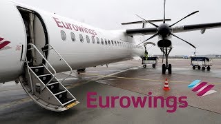 Tripreport Hannover  Stuttgart ✈ Eurowings Bombardier DASH8 Q400 [upl. by Airbas]