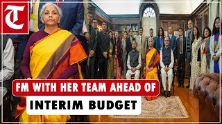 Finance Minister Nirmala Sitharaman’s ‘photoop’ with her team ahead of Interim Budget’24 [upl. by Eelymmij]