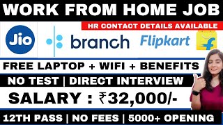 JIO URGENT HIRING  DIRECT SELECTION  WORK FROM HOME JOBS 2024  ONLINE JOBS AT HOME 12TH PASS [upl. by Felita874]