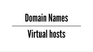 Che differenza cè tra Nomi di Dominio e Virtual Hosts [upl. by Kaltman]