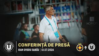 🎙 CONFERINȚĂ DE PRESĂ  Ioan Ovidiu Sabău după remiza cu FCSB [upl. by Aulea]