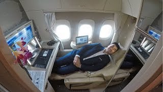 AMAZING Emirates Game Changing B777 New First Class Suites [upl. by Ymmor]