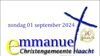 Zondagsdienst Emmanuel Haacht 01 september 2024 [upl. by Tyrus]