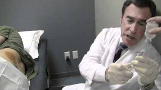 Dr Stephen Center Inserting Testosterone Pellets on John McMath [upl. by Yarased]