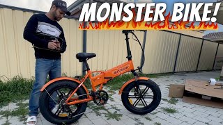 OUR NEW MONSTER ELECTRIC BIKE  UNBOXING [upl. by Ayidan]