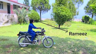 Rameez motorcycle chalae  main channel video shooting [upl. by Ecirbaf]