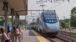 HD 150 MPH Acela Express meets Amtrak Regional [upl. by Notyalk]