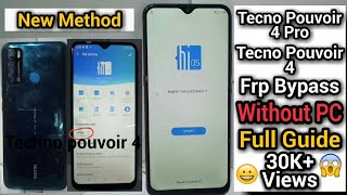 how to Tecno Pouvoir 4 pro LC8LC7 frp bypass  Tecno pouvoir 4 LC7 Frp bypass Without PC Urdu [upl. by Xuerd]