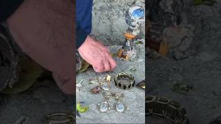 He found priceless pirate treasure from the beach 😱  metaldetecting shorts find viralvideo [upl. by Ayit904]