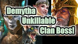 Raid Shadow Legends  Demytha Unkillable Clan Boss 1 key potential [upl. by Bluma]