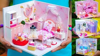 5 DIY Miniature Doll House Girl Rooms [upl. by Efi]