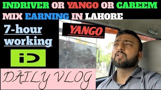 indriver careem or yango earnings in Lahore Pakistan 7 hours workingSuzuki wagnar daily vlog [upl. by Luz]