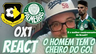 REACT SÃO BERNARDO 0X1 PALMEIRAS FLACO LOPES FAZ GOL TODO DIA E O ABEL É BOM DEMAIS E INVICTO [upl. by Meng]