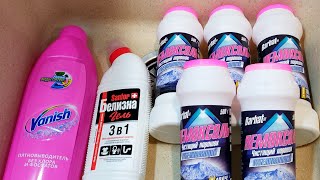 Bleach Reaction ‼️ Oxygen Stain Remover Vanish Bleach Gel and Bleach Cleaning Powder Pemoxol 💗 ASMR [upl. by Sivrahc]