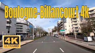 BoulogneBillancourt 4k  Driving French region [upl. by Aihsela358]