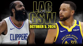 Golden State Warriors vs Los Angeles Clippers Full Game Highlights  October 5 2024 NBA PreSeason [upl. by Aisylla173]