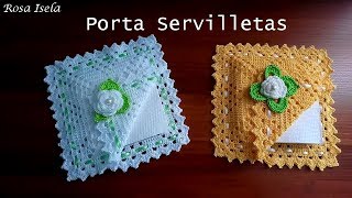 Porta Servilletas CROCHET [upl. by Krystin]