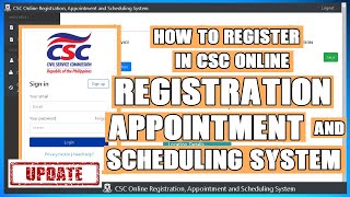 HOW TO REGISTER IN CSC ONLINE REGISTRATION APPOINTMENT AND SCHEDULING SYSTEM [upl. by Agler955]